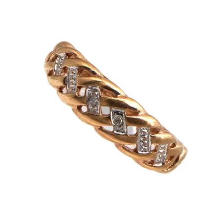 Timanttisormus 2xn.0.01ct, koko 17, 585, Paino: 2,4 g