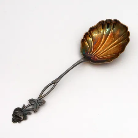 Otinlusikka, Ruusu, kaiverrettu, pituus 170mm, 813,  Paino: 27,7 g
