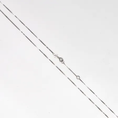 Venetsia-kaulaketju, pituus 48-50cm, 585 valkokulta,  Paino: 1,1 g