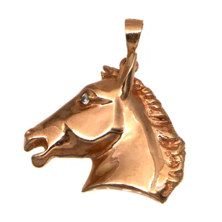 Timanttiriipus 1xn.0.01ct, korkeus 25mm, kaiverrettu, 585, Paino: 4,2 g