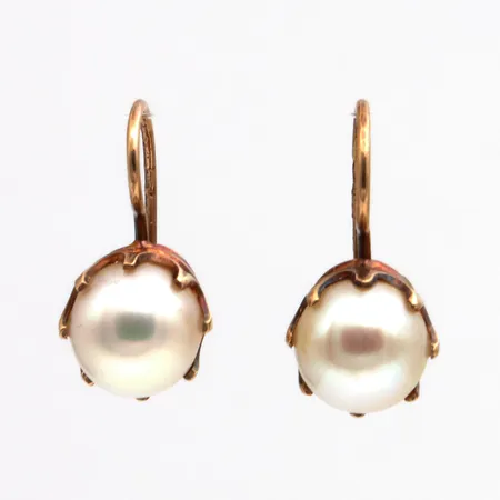 Helmikorvakorut, korkeus 18mm, helmen Ø 9mm, 585br,  Paino: 3 g