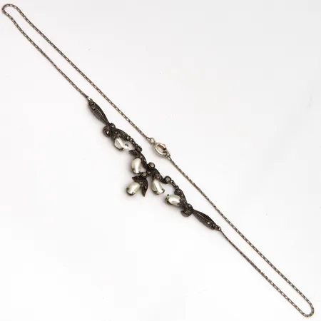 Kivikaulakoru helmillä, pituus 42,5cm, 813br,  Paino: 8 g