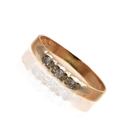 Timanttisormus 3xn.0.02ct, koko 14¼, 585, Paino: 1 g