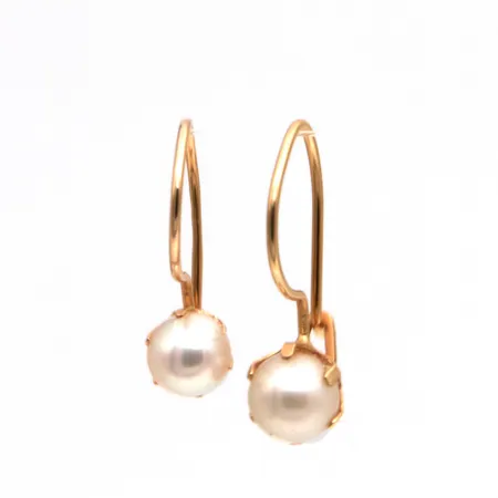 Helmikorvakorut, helmen Ø 4,8-5,2mm, korkeus 18mm, 585br, Paino: 0 g