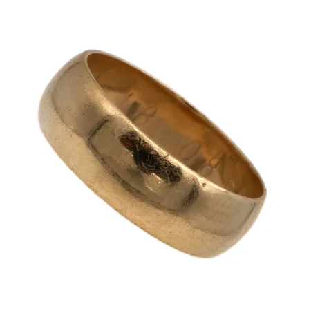 Sileä sormus, koko 17, kaiverrettu, 585, Paino: 4,3 g