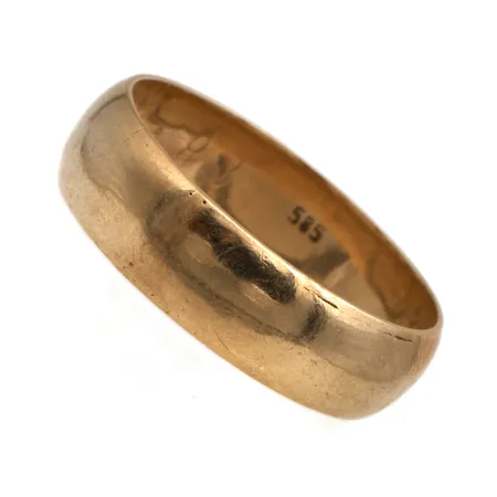 Sileä sormus, koko 20¼, kaiverrettu, 585, Paino: 5,3 g