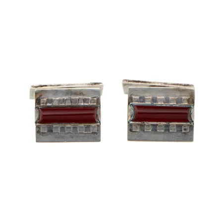Kivikalvosinnapit, kaiverrettu, mitat 13x16mm, Kupittaan kulta, 813br, Paino: 12,8 g