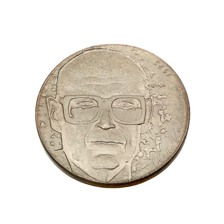 Juhlaraha, Urho Kekkonen 1975, nimellisarvo 10 mk, 500, Paino: 23,4 g