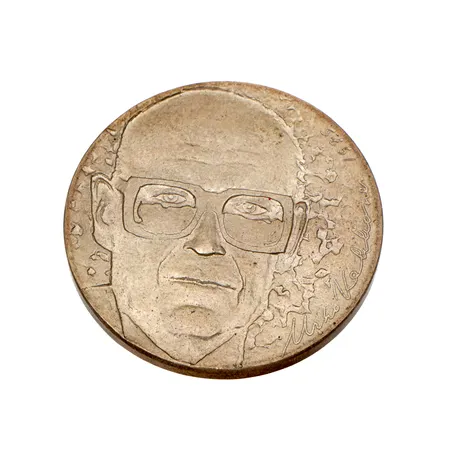 Juhlaraha, Urho Kekkonen 1975, nimellisarvo 10 mk, 500, Paino: 23,4 g