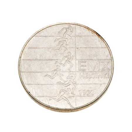 Juhlaraha, Suomi 1971 EMX Helsinki, nimellisarvo 10mk, 500, Paino: 24,4 g