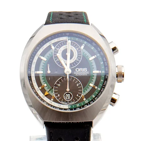 Teräsrannekello Chronoris Grand Prix '70 Limited Edition, automaatti, 7619 ALL, 933 / 1970, ref. 01 677 7619 4154, nahkaranneke, nahkakäsineet, ohjekirjat ja laatikko.