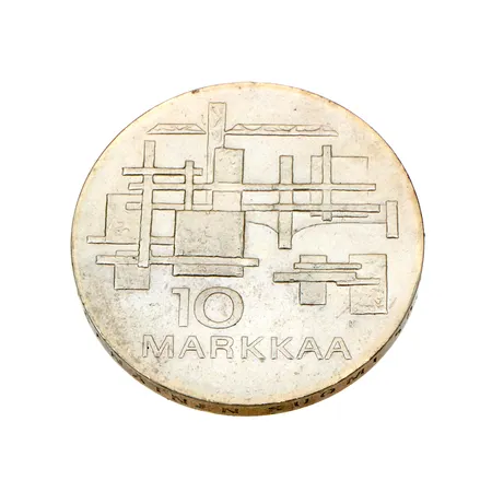 Juhlaraha, Suomen itsenäisyyden kunniaksi 1917-1967, nimellisarvo 10mk, 900, Paino: 24,2 g
