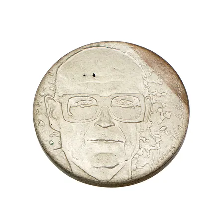 Juhlaraha, Urho Kekkonen 1975, nimellisarvo 10 mk, 500, Paino: 23,4 g
