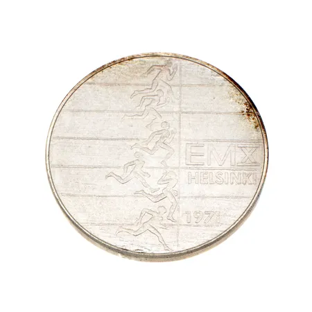 Juhlaraha, Suomi 1971 EMX Helsinki, nimellisarvo 10mk, 500, Paino: 24,4 g