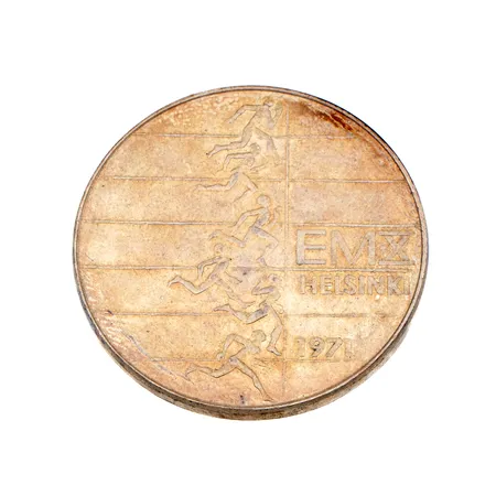 Juhlaraha, Suomi 1971 EMX Helsinki, nimellisarvo 10mk, 500, Paino: 24,4 g