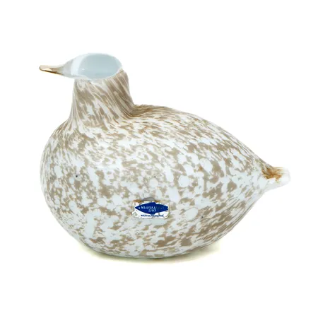 Lasilintu, Riekko, Iittala, korkeus 120mm, pituus 150mm, signeeraus Oiva Toikka Nuutajärvi