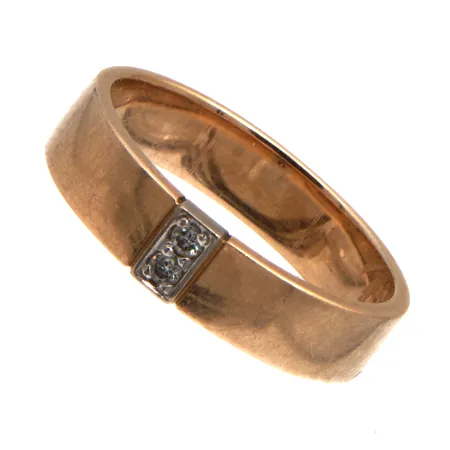 Timanttisormus 2xn.0.01ct, koko 17, 585,  Paino: 3,6 g