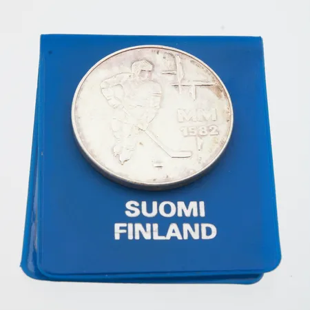 Juhlaraha, Jääkiekon MM-1982, nimellisarvo 50mk, 500, Paino: 23,1 g