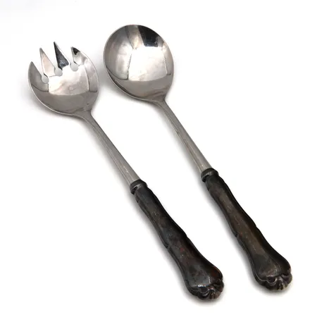 Salaatti-ottimet, Chippendale, kaiverrettu, pituus 260mm, 830br,  Paino: 154,1 g