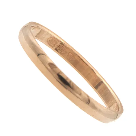 Sileä sormus, koko 16, 585,  Paino: 1,2 g