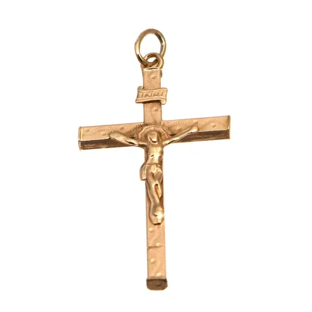 Krusifiksi-riipus, korkeus 44mm, 585,  Paino: 2,6 g
