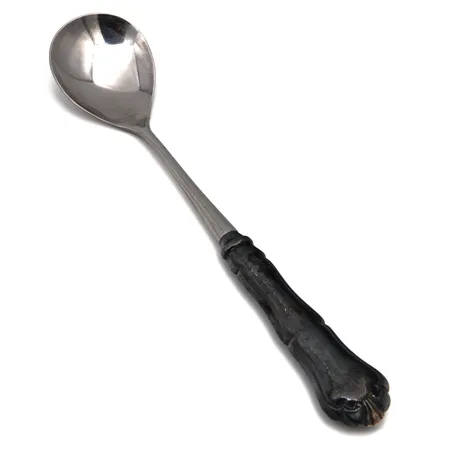 Salaatti-otin, Chippendale, kaiverrettu, pituus 247mm, 830br,  Paino: 77,7 g