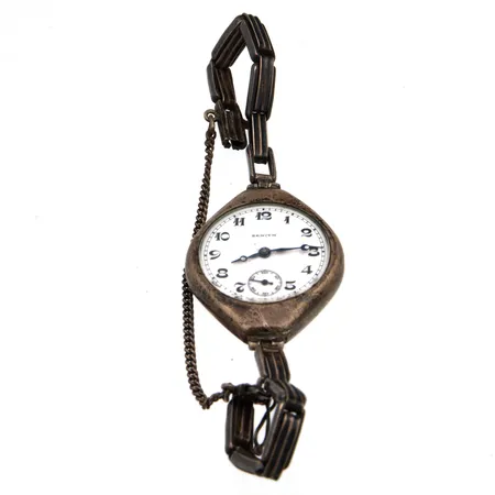 Viallinen hopeinen Zenith rannekello, 800br,  Paino: 30,4 g