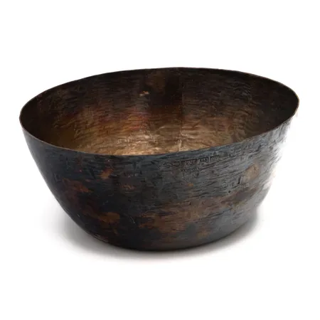 Hopeinen malja, Tapio Wirkkala, kaiverrettu, korkeus 70mm, Ø167mm, käsityö, 925,  Paino: 298,4 g
