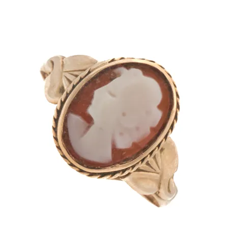 Camee-sormus, koko17¼, 585br,  Paino: 2,2 g