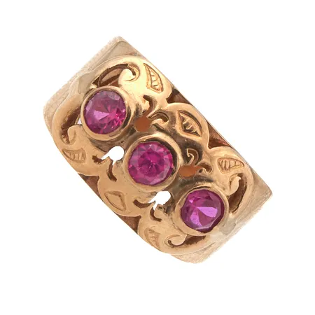 Kivisormus, koko 17¾,  585br,  Paino: 3,6 g