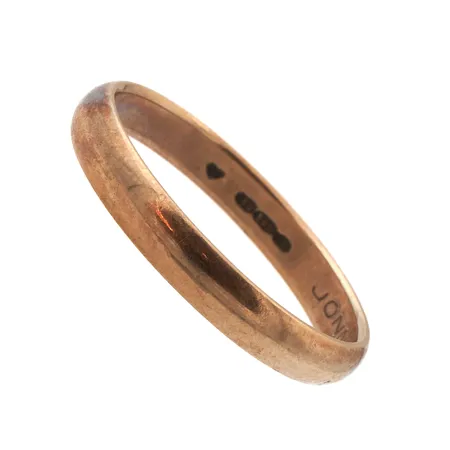 Sileä sormus, koko 17¼, kaiverrettu, 585,  Paino: 2,1 g