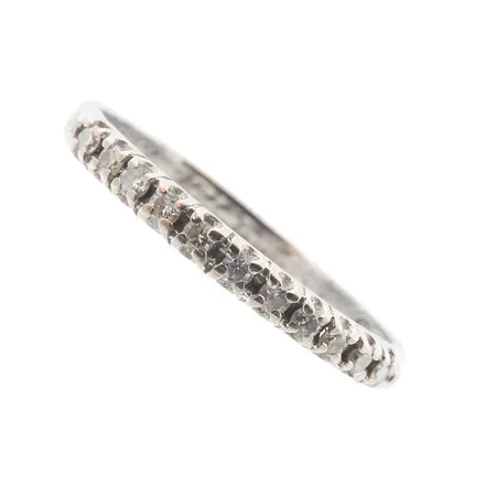 Timanttisormus 11xn.0.01ct, koko 16, valkokultaa, kaiverrettu, 585br, Paino: 1,4 g