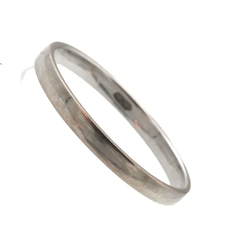 Sileä sormus, koko 20½, valkokultaa, 585,  Paino: 2,2 g