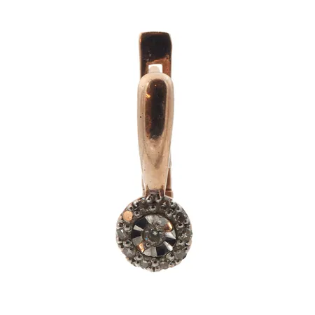Pariton kivikorvakoru timanteilla 10xn.0.005ct, 585br, Paino: 1 g