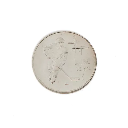 Juhlaraha, Jääkiekon MM-1982, nimellisarvo 50mk, 500, Paino: 23,1 g
