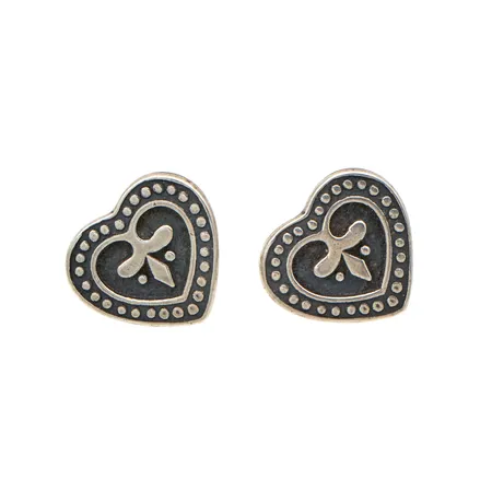 Korvakorut Kalevala, Pustan sydän, korkeus 13mm, 925,  Paino: 4,9 g