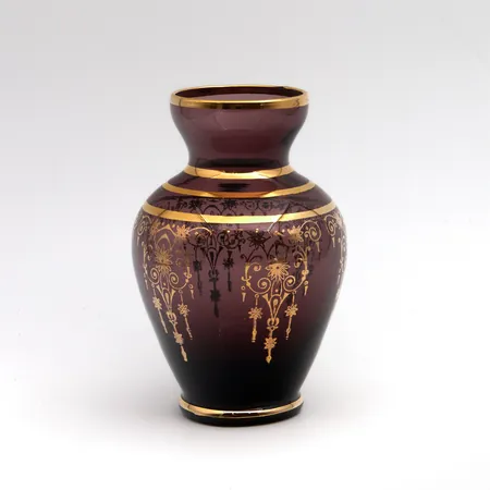 Maljakko Murano, korkeus 110mm, 24 karaatin kultaus