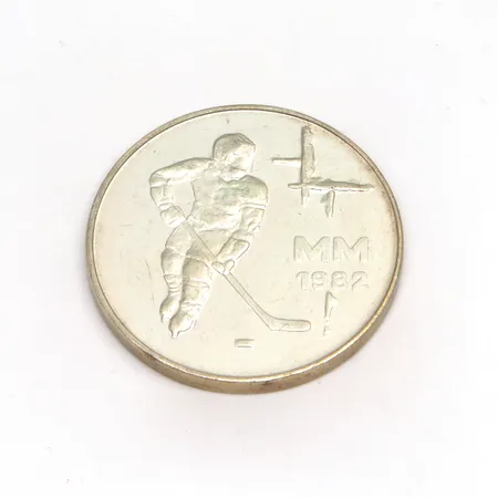 Juhlaraha, Jääkiekon MM-1982, nimellisarvo 50mk, 500, Paino: 23 g