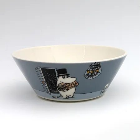 Kulho Arabia, Muumipappa harmaa, korkeus 5,5 cm ja Ø 15 cm