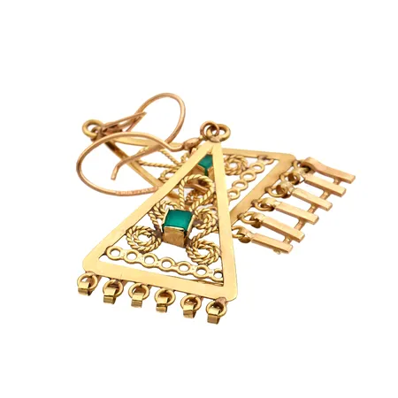 Vialliset kivikorvakorut, 585br, Paino: 3,6 g