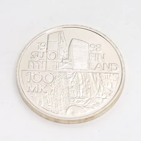 Juhlaraha, Alvar Aalto 1998, nimellisarvo 100mk, 925,  Paino: 22,1 g