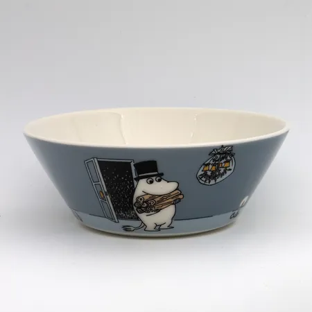 Kulho Arabia, Muumipappa harmaa, korkeus 5,5 cm ja Ø 15 cm