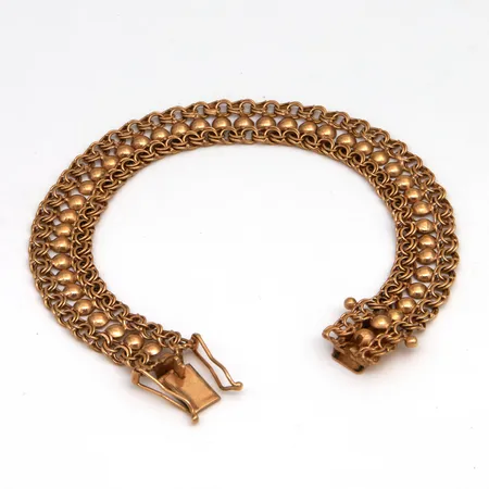 Bismarck-ranneketju, pientä käytön jälkeä, leveys 11mm, pituus 185mm, 585, Paino: 11,3 g