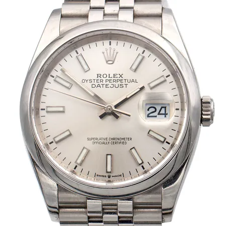 Teräsrannekello Rolex Oyster Perpetual Datejust 36, sarjanumero 91V665E6, ref. 126200, 3235, 31-kivinen, Ø 36mm, Jubilee-rannekkeen pituus 160mm, kolme jatkopalaa 20mm, ostettu 21.06.2021 (Uhrenworld), takuukortti, manuaali ja säilytyslaatikko.