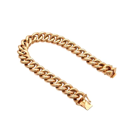 Panssariranneketju, pituus 215mm, leveys 12mm, ontto, Kultakeskus Oy, 585, Paino: 24,5 g