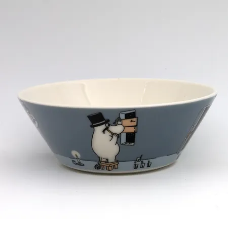 Kulho Arabia, Muumipappa harmaa, korkeus 5,5 cm ja Ø 15 cm