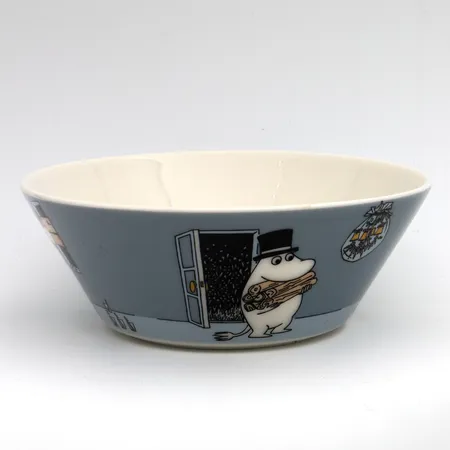 Kulho Arabia, Muumipappa harmaa, korkeus 5,5 cm ja Ø 15 cm