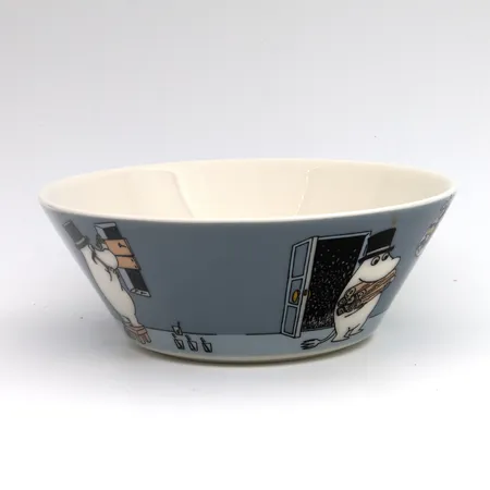 Kulho Arabia, Muumipappa harmaa, korkeus 5,5 cm ja Ø 15 cm