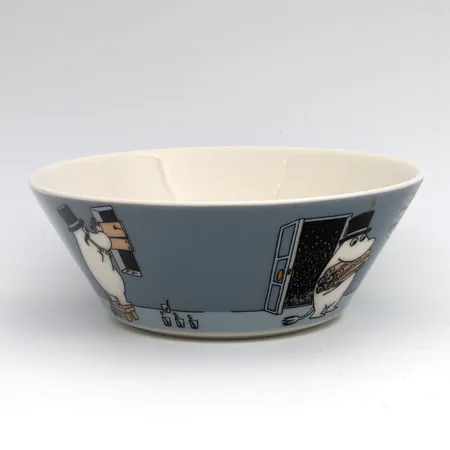 Kulho Arabia, Muumipappa harmaa, korkeus 5,5 cm ja Ø 15 cm