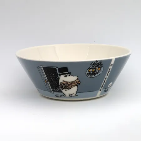 Kulho Arabia, Muumipappa harmaa, korkeus 5,5 cm ja Ø 15 cm